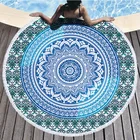 Custom Promotion Oversized Mandala Printing Round Towel Beach, Custom Printing Logo Round Towel/