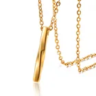 High quality simple pendant 316l stainless steel necklace chain for men