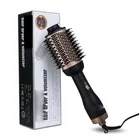Gogld color Electric Comb 5 IN 1 One-Step Hot Air Brush Dryer straighter Hot Air Brush Styler for hair straight
