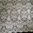 luxury lace beaded bridal dress with sequins embroidery fabric