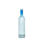 Bottle Vodka Empty Bottle Painting Color Light Blue Empty Wine Bottle Round Shape For Vodka Whiskey Run Gin Spirits