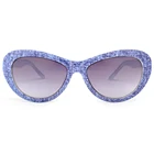Fashion ladies plastic transfer paper bling sun glasses