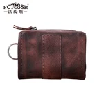 New Design Vintage Durable Original Real Cow Leather Men Wallet With Hasp