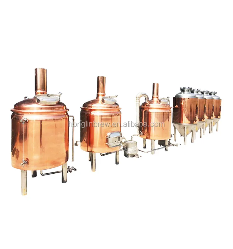 300L Small Business Mini Copper Beer Brewing / Brewery Equipment