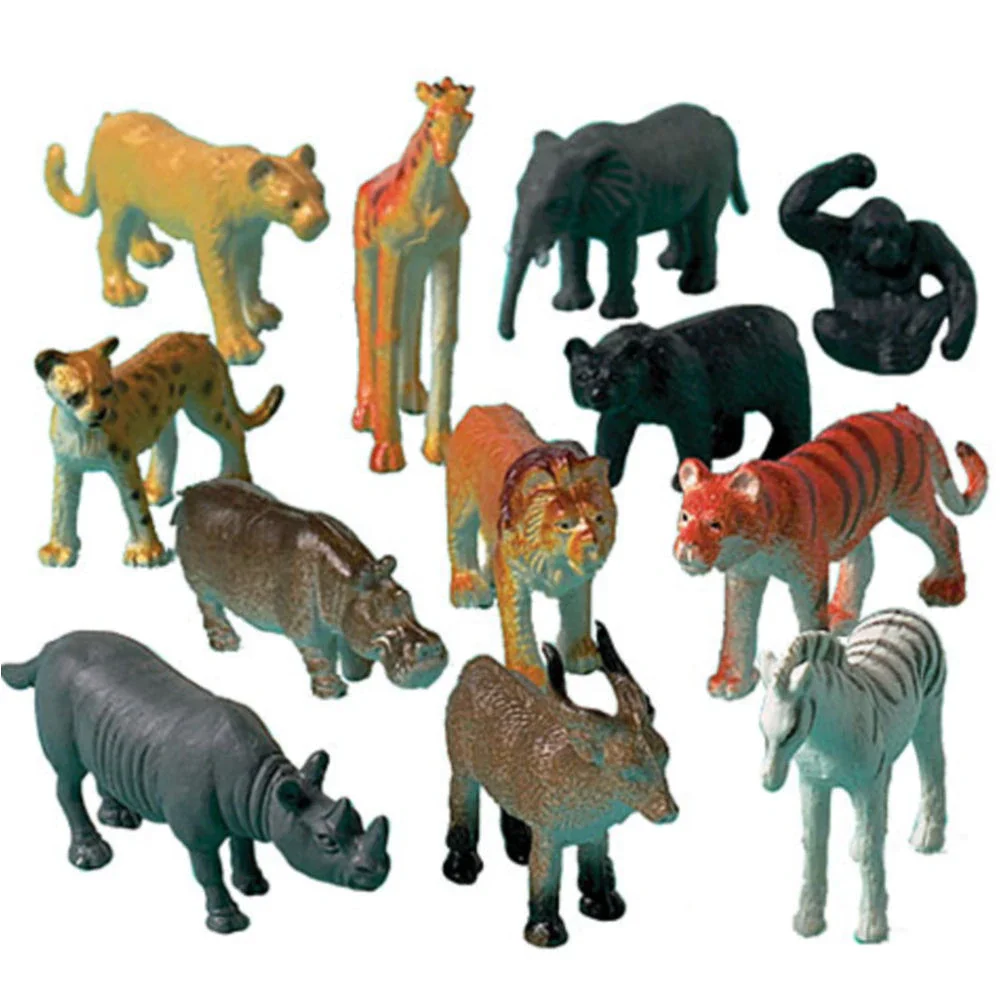 البلاستيك البرية الغابة الحيوانات لعبة مجموعة Pvc الحيوانات نماذج