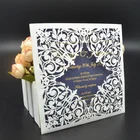 New design laser cutting wedding souvenir invitations card