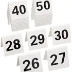 Number Excellent Quality Double Sided 3" X 3" Inch Acryl Table Number Tent Stand
