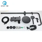 Good price sliding adjustable matte black single lever bath douche stainless steel 304 bathroom shower faucet set