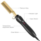Hot Selling Copper Colored Multifunction Dry Wet Hair Curling Iron Electric Hot Comb Hair Straightener