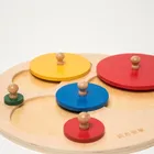 Montessori wooden hand grasp plate toy teaching material toddler toy