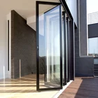 Low-E glass accordion kitchen custom bi fold aluminum folding doors for veranda