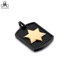Square Pendant 2020 New Arrival Square Pendant Luxury Gold Plated David Star Jewelry Stainless Steel Accessories