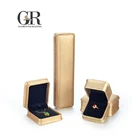 GuoRui Wholesale gold wedding ring jewelry box pu leather necklace bracelet jewelry packaging gift box