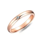 Ring Rings Rings Brass Ring 18K Rose Gold Plated Ring Mini Simple Promis Finger Rings Brass Couples Ring