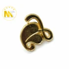 China manufacturer wholesale custom gold plated leaf design lovely badge lapel pin emblem