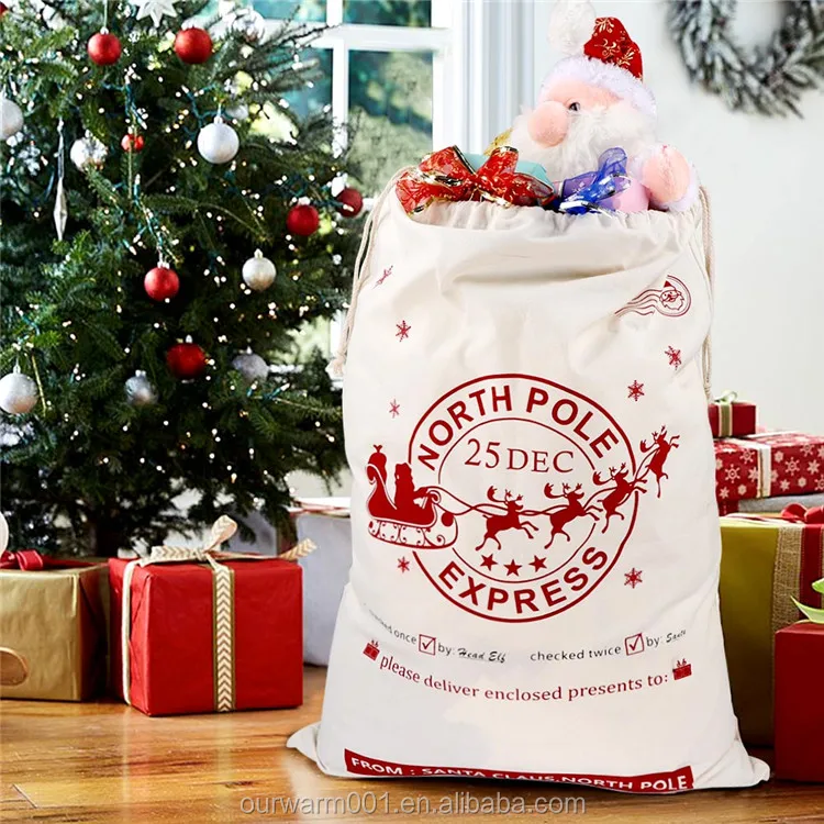 xmas presents storage hessian burlap christmas santa sacks bags