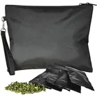 customized zipper on top nylon Odor carbon lined smell proof weed bag Stash Container 11" x 9"