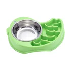 Fashion Design Bird Shape Slow Feed Dog Bowl Anti-Choking Healthy Plastic Autodrinkers Pet Food Water Bowl