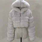 Fur Fox Rabbit Natural Furv-neck Good Quality Real Fur Long Women Coat Fox Rabbit With Price