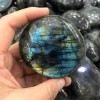 Labradorite Stone Labradorite Wholesale Natural Cheap Flashy Labradorite Stone Crystal Palm Stone