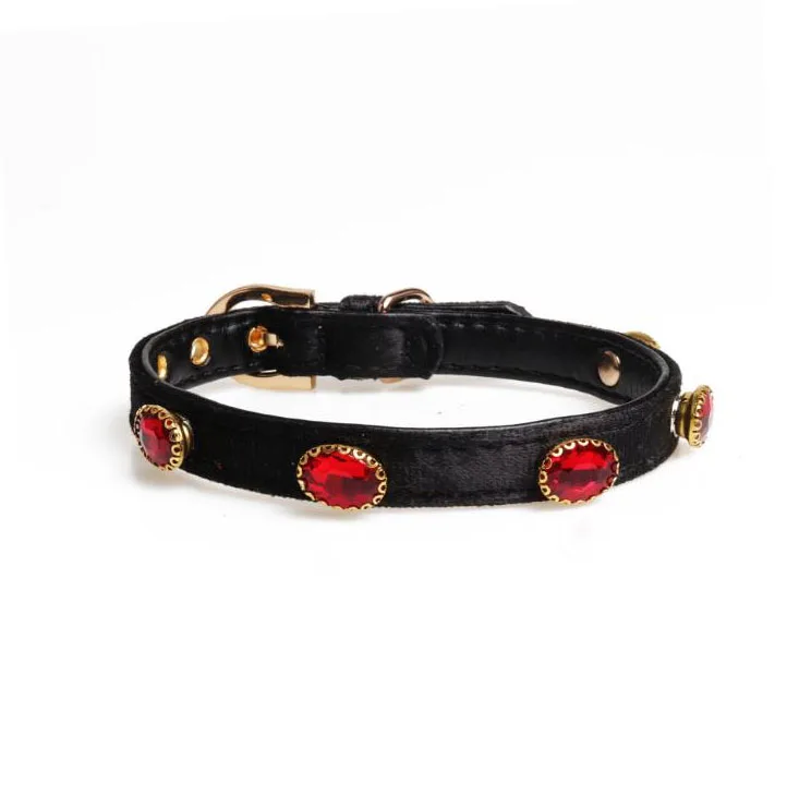 Classical Dog Pet Collar With Diamond