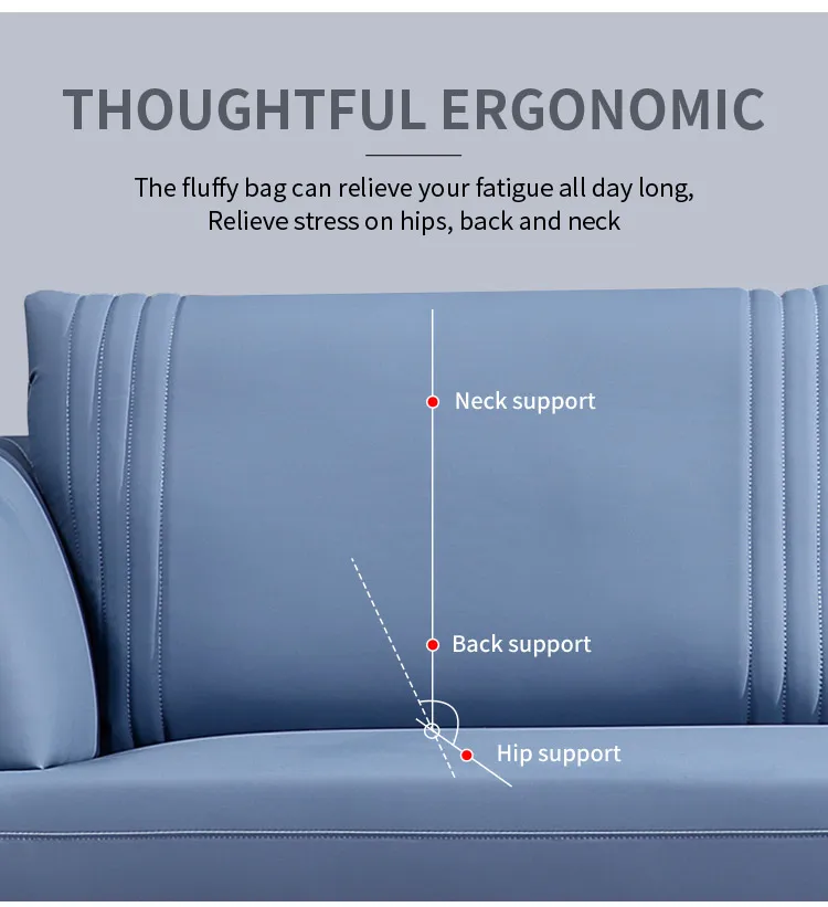 Pengpai Sitting Room Furniture Simple Seat Sets 3 Seater Sofa