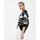 Custom Latest Design Popular Knitted Woman Long Sleeves Tops Pullover Sweater