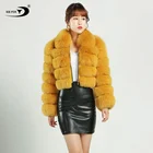 Hot Sale Coat Natural Woman Fashion Winter Lady Fox Fur Leather Jacket