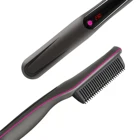 Custom Color Fast Electric Brush Hair Straightener Wholesale Beard Straightener flat iron machine For Best price