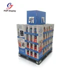 Walmart POP Cardboard Paper Pallet Display Rack, Full Size Corrugated Pallet Floor Display Stand, Cardboard Pallet Display