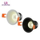 Spotlight Simple Design Home Black Aluminum 4000K 7W COB Ceiling Recessed LED Spotlight