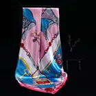 90x90 CM New Design Silk Satin Square Chiffon Scarf for Dressing in Different Parties