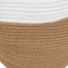 Woven Cotton Rope Basket Baby Laundry Basket with Handle Large Toy Storage Organizer Blanket Basket