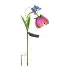 The best and cheapest snow lotus flower stake solar powered landscape garden light/solar pathway light