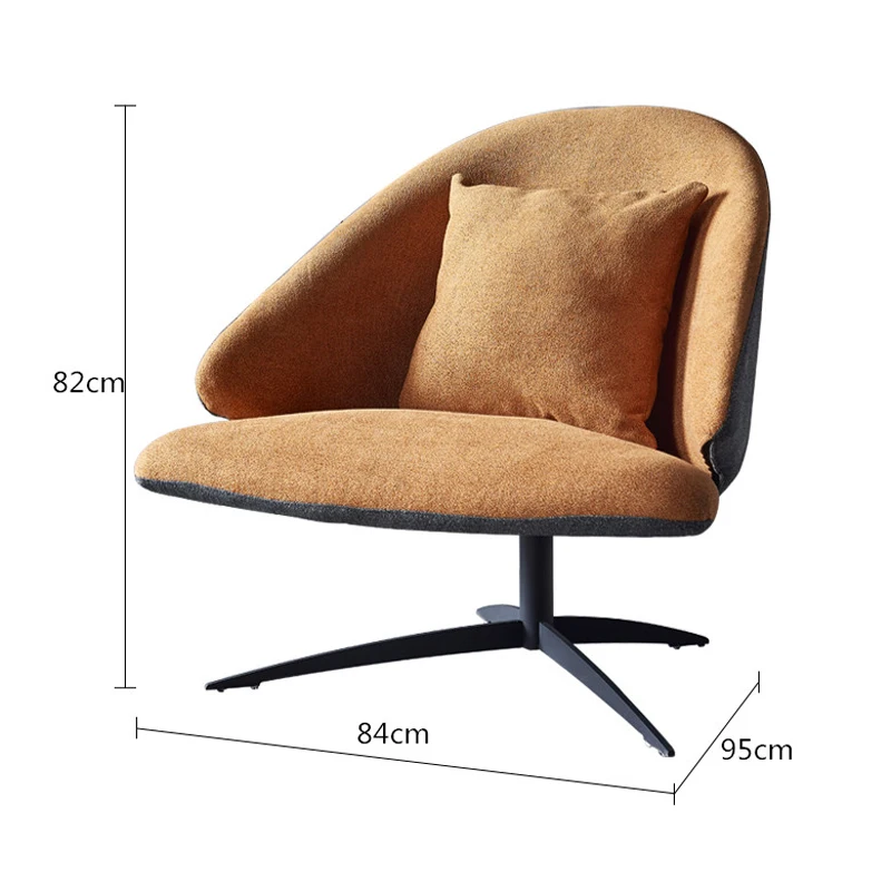 Promotional Custom designer single round fabric chair Iron art New Cute living room chair