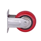 Rigid Medium Duty 4 Inch Fixed Caster double ball bearing PVC Wheel Caster for Shipping cart