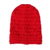 A85 Winter warm outdoor elastic single layer ski cap wool Beanie rhombus knitted hat