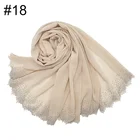 Islamic Scarf Scarf Woman 18 Colors New Style Chiffon Lace Stamping Islamic Women Fashion Scarf Shawl