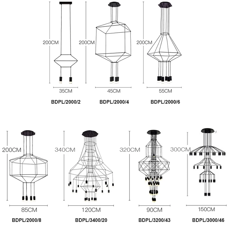 Hot sell creative design LED iron wire hanging lights G9 3W modern led pendant lights for living dining room home