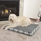 Pet Dog Bed Orthopedic Traditional Mat Rectangular Step-On Foam Mattress Pet Bed w/ Removable Cover for Dogs & Cats - A