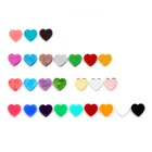 Accessories AC1348-16mm Assorted Heart Stud No Post No Hole Glitter Heart Jewelry Accessories