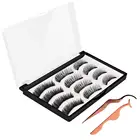 Natural Look Magnetic Eyelashes with Professional Tweezers Silk Eyelash Extensions Hand made