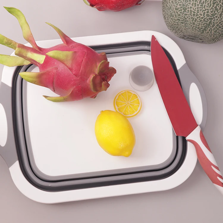 New Kitchen Chopping Board Tool Foldable Folding Drain Basket Multi