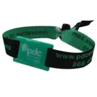 SY 13.56mhz custom logo printed embossed silicone nfc rfid wristband fabric bracelet