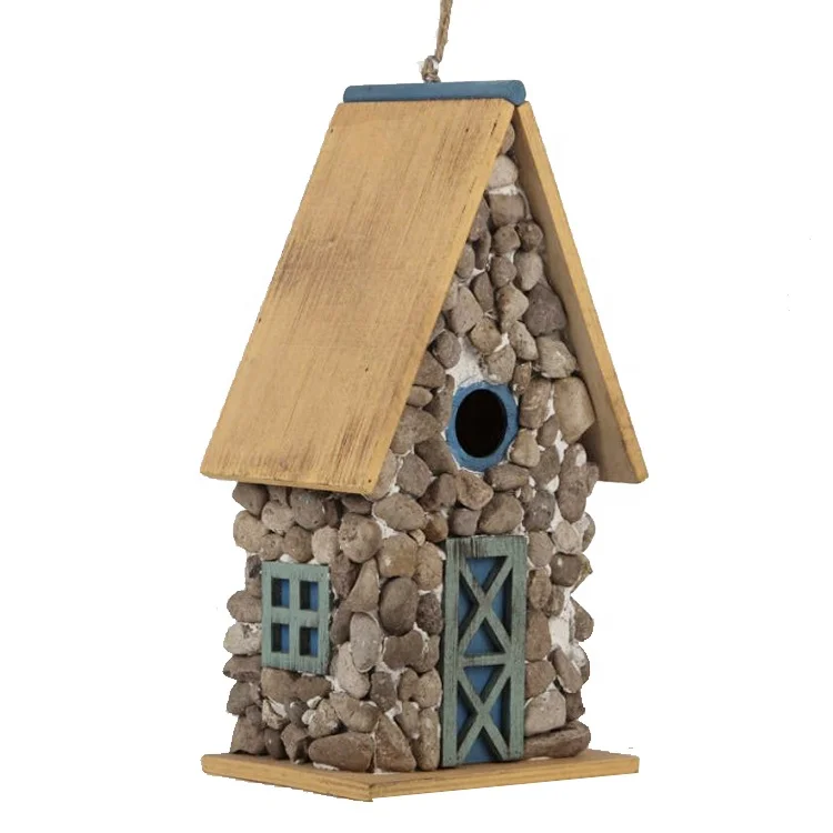 weatherproof country house woodland cabin birdhouse wild bird