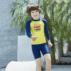 Hot Sale New Arrival Fashion Kids Long Sleeve Short Pant Swimwear