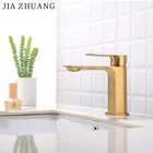 Cheap Indoor Bathroom Decorative Brushed Gold Faucet Basin Single Hole Mixer