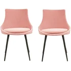 Modern Metal Contracted Tube Pink Velvet Home Party Hotel Club Restaurant Living Room Dining Chair