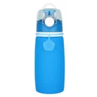 Food Safe Customized Reusable Collapsible Silicone Travel Drinking Water Bottle