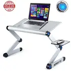 2019 Upgraded Sturdier Ultra-Large Adjustable Laptop Stand Foldable Aluminum Laptop Desk/Table for Bed/Sofa